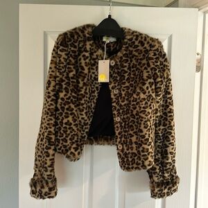 Boden faux fur lined jacket, NWT US 8
